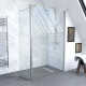 Pack paroi de douche a l’italienne - Verre transparent 6mm – paroi + Barre de fixation recoupable Aurlane - FAC435