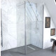 Pack paroi de douche et volet pivotant 90+40x200 cm - Verre transparent + barre de fixation chrome Aurlane - FAC441