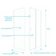 Pack porte de douche coulissante blanc 100x185cm + retour 90 verre transparent 5mm - WHITY Slide 100 Aurlane - PACF023 
