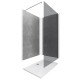 Panneaux muraux silver grey 90+120x210 - receveur 120x90 - paroi 8mm 120x200 + bras - Couleur de paroi au choix Fumé