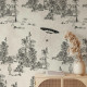 Papier peint Alien toile de Jouy - ALIEN TOILE BLACK++
