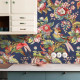 Papier peint chinois en bleu avec des oiseaux - CHINOISERIE++