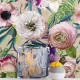 Papier peint floral avec fleurs roses - PINK BOTANICAL++