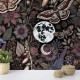 Papier peint jardin gothique Mystical Midnight Garden - WITCH GARDEN