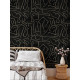 Papier peint à motifs abstraits au design minimaliste - GRAFFITO NERO++