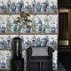 Papier peint chinoiserie avec vases Ming - VASI MING++