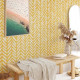 Papier peint pastel à chevrons jaunes - HERRINGBONE GIALLO