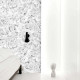 Papier peint pivoine noire et blanche - PEONIE++ 