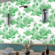 Papier peint Toile de Jouy Palmier vert - TOILE VERDE