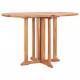 Table pliable de jardin papillon bois teck solide - Dimensions au choix 120 cm