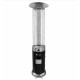 Parasol chauffant 13kw rondo noir à gaz flamme vive chauffage terrasse exterieur new design