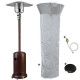 Parasol chauffant gaz 14 kw gold radiateur de terrasse (inclus housse, lest et connectique)