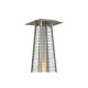 Parasol chauffant gaz flamme 13kw tube verre pyramidal chauffage exterieur pour terrasse + kit gaz complet + housse 