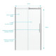 Paroi de douche 140×200 cm + 1 porte coulissante verre trempé 8mm- sens d’ouverture réversible - ROLLING CHROMED 140 Aurlane - FAC614 