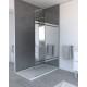 Paroi de douche 140x200cm - Bande miroir - Barre de fixation extensible et profil chrome - FREEDOM 2 MIRROR Aurlane - FAC452