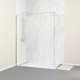 Paroi de douche à l’italienne 160x200 cm verre trempé 8 mm - Or Doré Brossé - FREEDOM 2 GOLD Aurlane - FAC1056