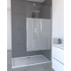 Paroi de douche à l’italienne 90x200 cm verre transparent 8mm avec bande dépoli Aurlane - FAC236
