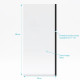 Paroi de retour pour paroi porte de douche type industriel Noir mat 90x200cm - verre trempe 8mm Aurlane - FAC360 