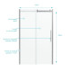 Paroi porte de douche 120x200cm type industriel coulissante CHROME- Verre trempe 8mm Aurlane - FAC613 