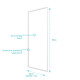 Paroi porte de douche blanc RETOUR 90x185cm pour porte - Verre transparent 5mm - WHITY SIDE 90 Aurlane - FAC495 