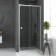 Paroi porte de douche coulissante blanc 100x185cm extensible - WHITY slide 100 Aurlane - FAC493