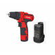 Perceuse visseuse 12v itools batterie lithium 1.5ah led 6 embouts de vissage + 6 forets + adaptateur