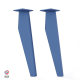 Lot de 2 pieds profilés DECO-GEM pour table basse en acier à visser Opale, H.39 cm Bleu