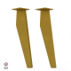 Lot de 2 pieds profilés DECO-GEM pour table basse en acier à visser Opale, H.39 cm Doré