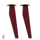 Lot de 2 pieds profilés DECO-GEM pour table basse en acier à visser Opale, H.39 cm Red brown