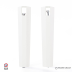 Lot de 2 pieds d'angle DECO-GEM pour table basse en acier Saphir, H.43 cm Blanc