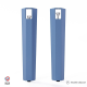 Lot de 2 pieds d'angle DECO-GEM pour table basse en acier Saphir, H.43 cm Bleu