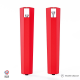 Lot de 2 pieds d'angle DECO-GEM pour table basse en acier Saphir, H.43 cm Rouge
