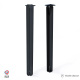 Lot de 2 pieds DECO-GEM pour table basse en acier Jaspe, H.71 cm Noir