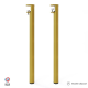 Lot de 2 pieds cylindriques DECO-GEM pour table basse en acier à vis-étau Topaze, H.75 cm Doré