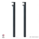 Lot de 2 pieds cylindriques DECO-GEM pour table basse en acier à vis-étau Topaze, H.75 cm Noir