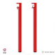 Lot de 2 pieds cylindriques DECO-GEM pour table basse en acier à vis-étau Topaze, H.75 cm Rouge