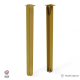 Lot de 2 pieds DECO-GEM pour table basse en acier Jaspe, H.86 cm Doré