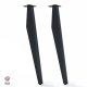 Lot de 2 pieds profilés DECO-GEM pour table basse en acier à visser Opale, H.86 cm Noir