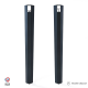 Lot de 2 pieds d'angle DECO-GEM pour table haute en acier Saphir, H.90 cm Noir