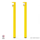 Lot de 2 pieds cylindriques DECO-GEM pour table basse en acier à vis-étau Topaze, H.90 cm Jaune