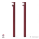 Lot de 2 pieds cylindriques DECO-GEM pour table basse en acier à vis-étau Topaze, H.90 cm Red brown