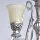 Plafonnier argenté country 8 ampoules 230 cm 