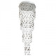 Plafonnier argenté crystal 16 ampoules 180 cm