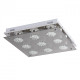 Plafonnier argenté techno 9 ampoules 8 cm