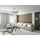 Plafonnier chromé elegance 6 ampoules 63 cm 