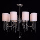 Plafonnier chromé elegance 8 ampoules 63 cm 