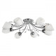 Plafonnier chromé megapolis 8 ampoules 18 cm