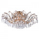 Plafonnier doré crystal 10 ampoules 42 cm