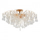 Plafonnier doré crystal 9 ampoules 45 cm