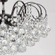 Plafonnier gris crystal 6 ampoules 40 cm 